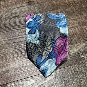 Cellini Floral Tie in Blue and Purple